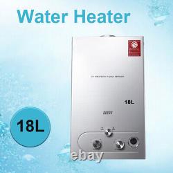 18L Tankless Gas Water Heater Instant Hot Boiler Shower System Camper RV Outdoor