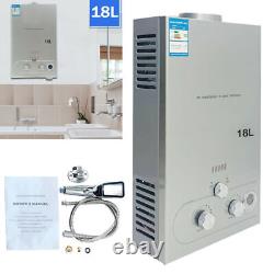 18L Tankless Gas Water Heater LPG Instant Heating Outdoor Camping Shower Kit