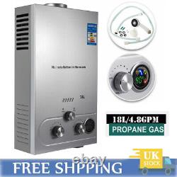 18L Tankless Gas Water Heater LPG Propane Instant Boiler Outdoor Camping Shower