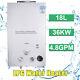 18l Tankless Propane Gas Hot Water Heater On-demand Lpg Water Boiler 4.8 Gpm Uk