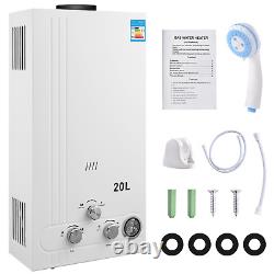 20L Hot Water Heater Tankless Gas Instant Heat Boiler LPG Propane +Shower Kit