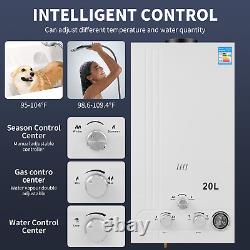 20L Hot Water Heater Tankless Gas Instant Heat Boiler LPG Propane +Shower Kit