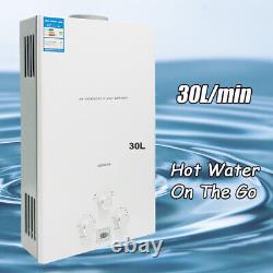 30L Propane Gas Tankless Instant Hot Water Heater LPG Shower Boiler withShower Kit