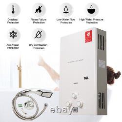 4.3GPM Tankless Water Heater 16L Portable Propane Butane Water Heater