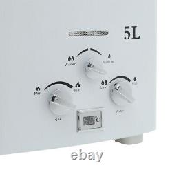 5 L Tankless Portable Hot Water Heater Propane LPG Instant Hot Water Boiler Bath