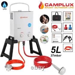 5L Hot Water Heater LPG Propane Tankless Instant + Showe Kit + Carry Bag + Stand