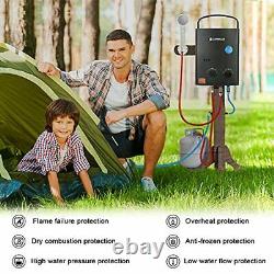 5L Portable Gas Water Heater with Folding Handle, Tankless LP Gas Boiler Outdoor