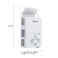 5L Tankless Gas Water Heater Boiler Portable LPG Propane Outdoor Camping Shower