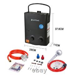 5L Tankless Hot Water Heater 10kW LPG Gas Instant Heater Outdoor with Shower Kit