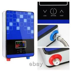 6500W Instant Electric Hot Water Heater Tankless Shower Hot Water System Blue