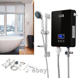 6KW Electric Tankless Instant Hot Water Heater Boiler for Kitchen Bathroom Black
