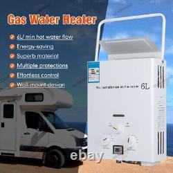 6L Instant Hot Water Heater Kit Portable Tankless Boiler LPG Propane Gas Shower