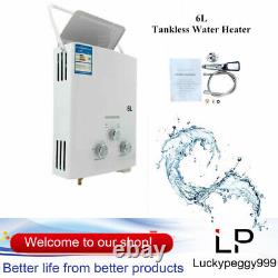 6L LPG Hot Water Heater 12KW Propane Gas Boiler Tankless with Shower Head Kit UK