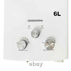 6L Natural Gas Water Heater Stainless Steel Tankless with Shower Kit 12kW