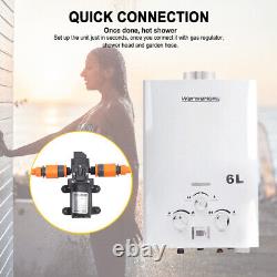 6L Portable Tankless Gas Water Heater LPG Propane Boiler Outdoor Camping Shower