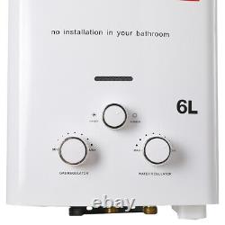 6L Propane Gas LPG Tankless Instant Hot Water Heater Boiler for Camping Shower