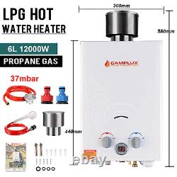 6L Tankless Gas Hot Water Heater LPG Propane Instant Boiler Horse Camping Shower