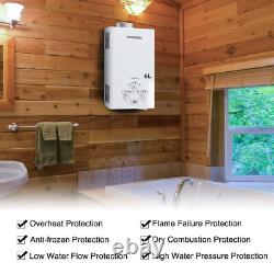 6L Tankless Portable Gas Water Heater LPG Propane Instant Boiler Camp Shower Kit