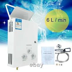 6L/min Tankless Hot Water Heater 12KW Portable Propane Gas for Trailer RV&Yacht