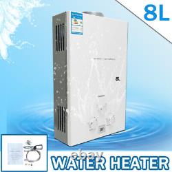 8L 16KW LPG Hot Water Heater Instant Propane Gas Water Heater with Shower Kit UK