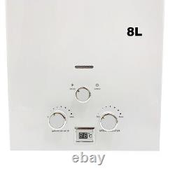 8L 16KW LPG Hot Water Heater Instant Propane Gas Water Heater with Shower Kit UK