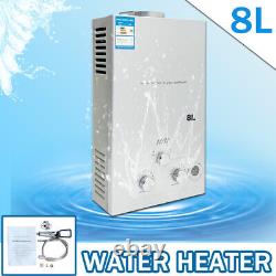 8L 16KW Propane Gas Instant Water Heater LPG Gas Water Heater with Shower Kit UK