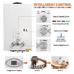 8L 2GPM Tankless LPG Liquid Propane Gas Hot Water Heater On-Demand Water Boiler