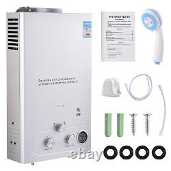 8L LPG Propane Gas Tankless Instant Hot Water Heater Boiler With Shower Kit