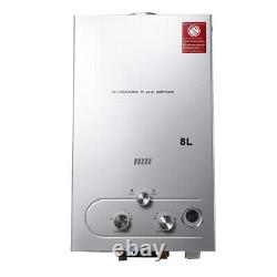 8L Portable LPG Propane Gas Hot Water Heater Tankless Instant Boiler& Shower Kit