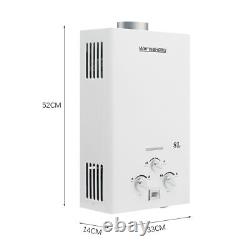 8L Portable Tankless Gas Water Heater LPG Propane Instant Boiler Regulator Hose