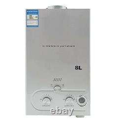 8L Tankless Natural Gas Water Heater with Shower Kit 2.11 GPM Instant Water Heat