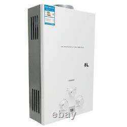 8L Tankless Water Heater With Shower Head&Hose Camping Shower 16KW 2.11 GPM UK