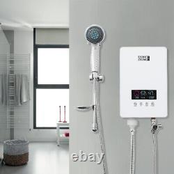 ABS Glass Panel Electric Instant Hot Water Heater 8kw Shower Full Kits Bathroom