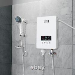 ABS Glass Panel Electric Instant Hot Water Heater 8kw Shower Full Kits Bathroom
