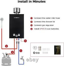 CAMPLUX 10 LPM Instant LPG Propane Gas Hot Water Portable Camping Shower Heater