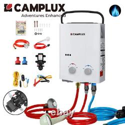 CAMPLUX 10kW 5L Portable Tankless Gas Hot Water Heater with 4.3L Water Pump 12V