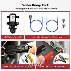 CAMPLUX 10kW 5L Portable Tankless Gas Hot Water Heater with 4.3L Water Pump 12V