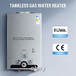 CO-Z 8L 13.6kw Instant Hot Water Heater Gas Boiler Tankless Water Boiler LPG