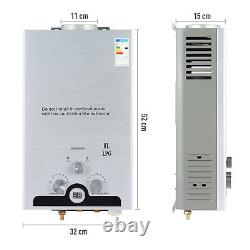 CO-Z 8L 13.6kw Instant Hot Water Heater Gas Boiler Tankless Water Boiler LPG