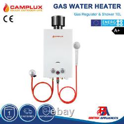Camplux 10L/Min Gas Instant Hot Water Heater Tankless Boiler Shower System 20kW