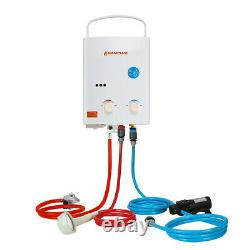 Camplux AY132P43 5L Portable Gas Water Heater with 4.3L Water Pump 12V, Tankless