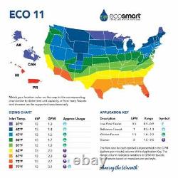 EcoSmart ECO 11 Electric Tankless Water Heater 13KW at 240 Volts