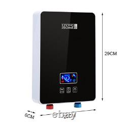 Electric Tankless Instant Hot Water Heater Boiler LCD Display with Shower Kits 6KW