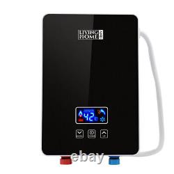 Electric Tankless Instant Hot Water Heater Boiler LCD Display with Shower Kits 6KW