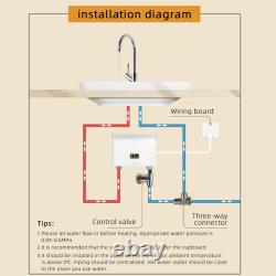 Electric Tankless Instant Hot Water Heater Boiler for Kitchen Bathroom Caravan