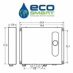 Electric Water Heater EcoSmart 36 kW 240-Volt 6 GPM Self-Modulating Tankless