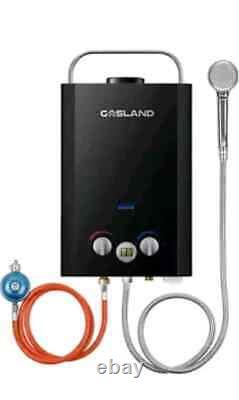 GASLAND BE158B 6L Gas Water Heater, Freestanding Tankless Hot Shower System