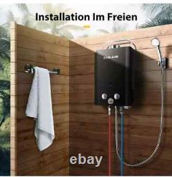 GASLAND BE158B 6L Gas Water Heater, Freestanding Tankless Hot Shower System