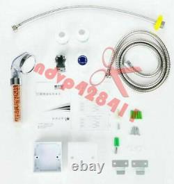 Golden Electric Tankless Hot Water Heater Shower System Sink Tap Faucet 220V