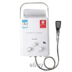 Hot Tankless Water Heater 6L Instant LPG Propane for Camping Shower and Trailers
